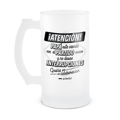 Jarra Cerveza 500ml – Papá está viendo el partido
