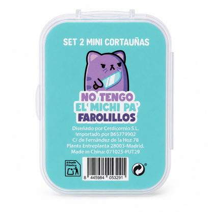 Set de dos mini cortauñas