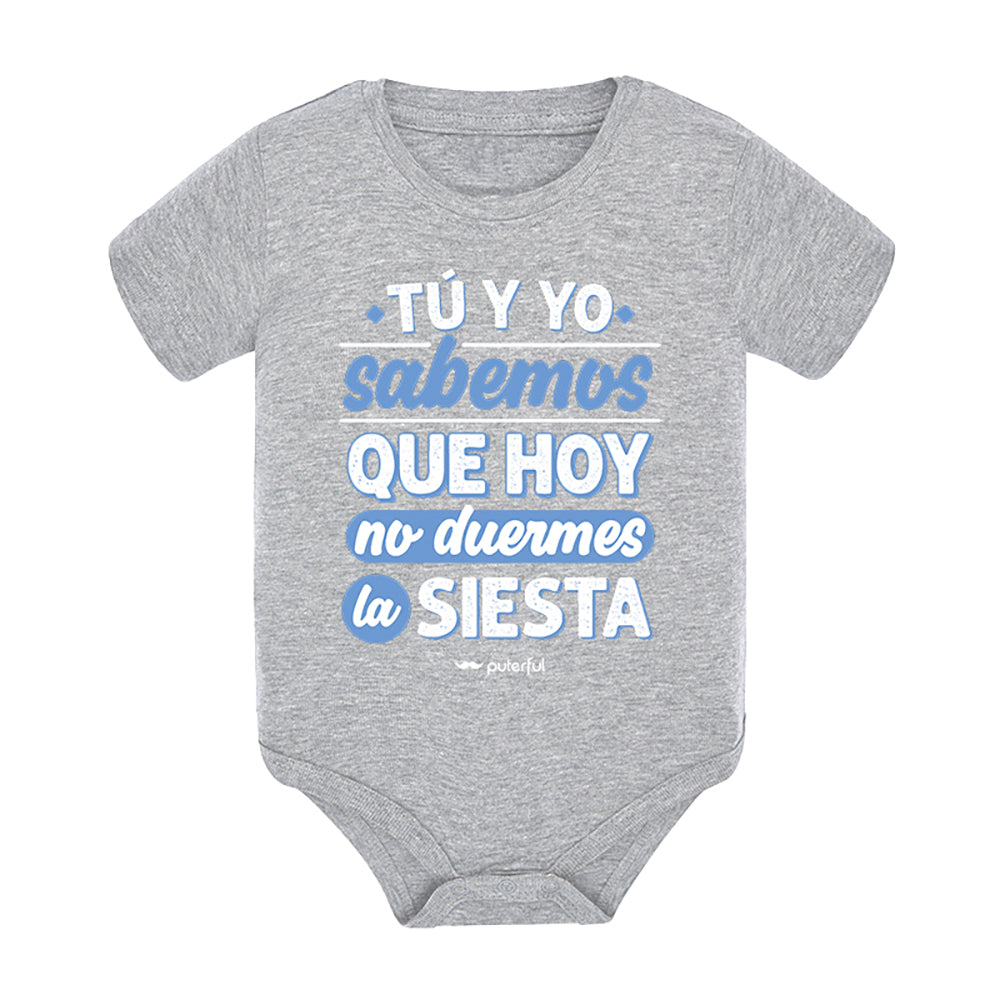 Body manga corta - Siesta - Gris