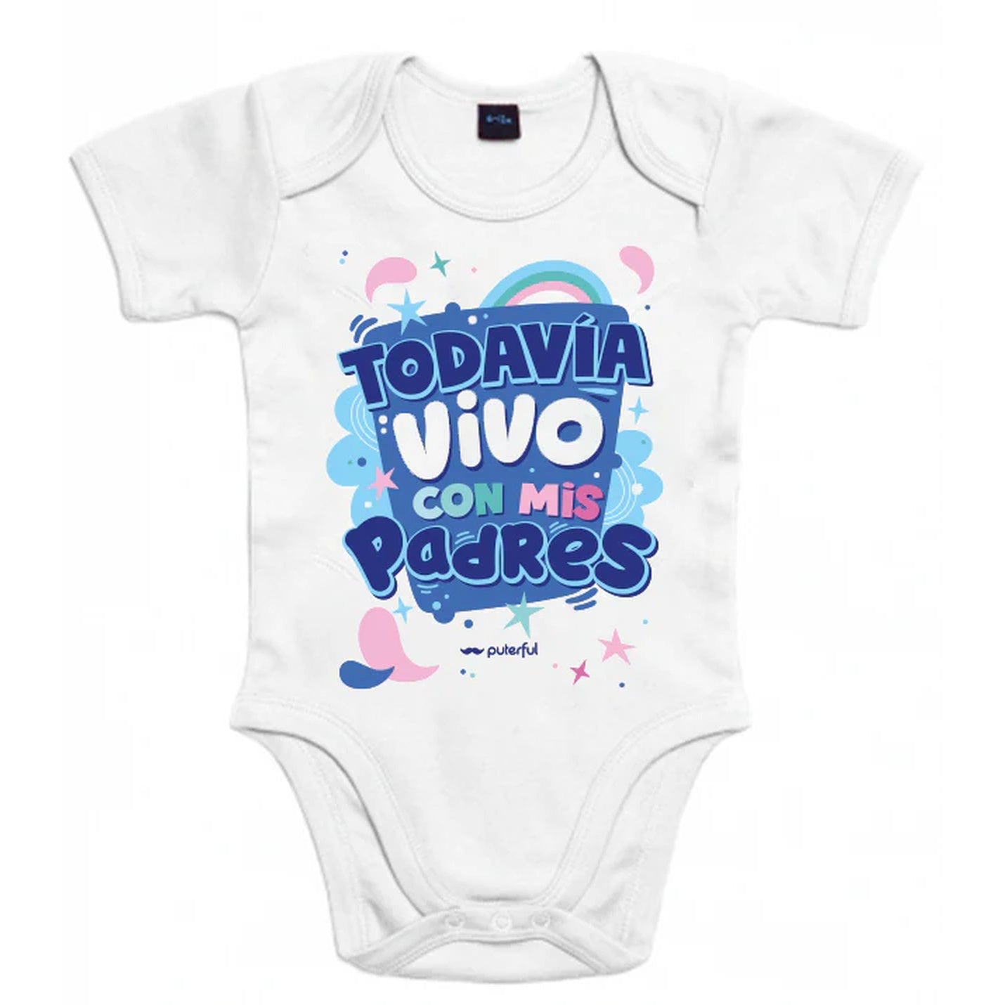 Body manga corta - Vivo con mis padres - Blanco