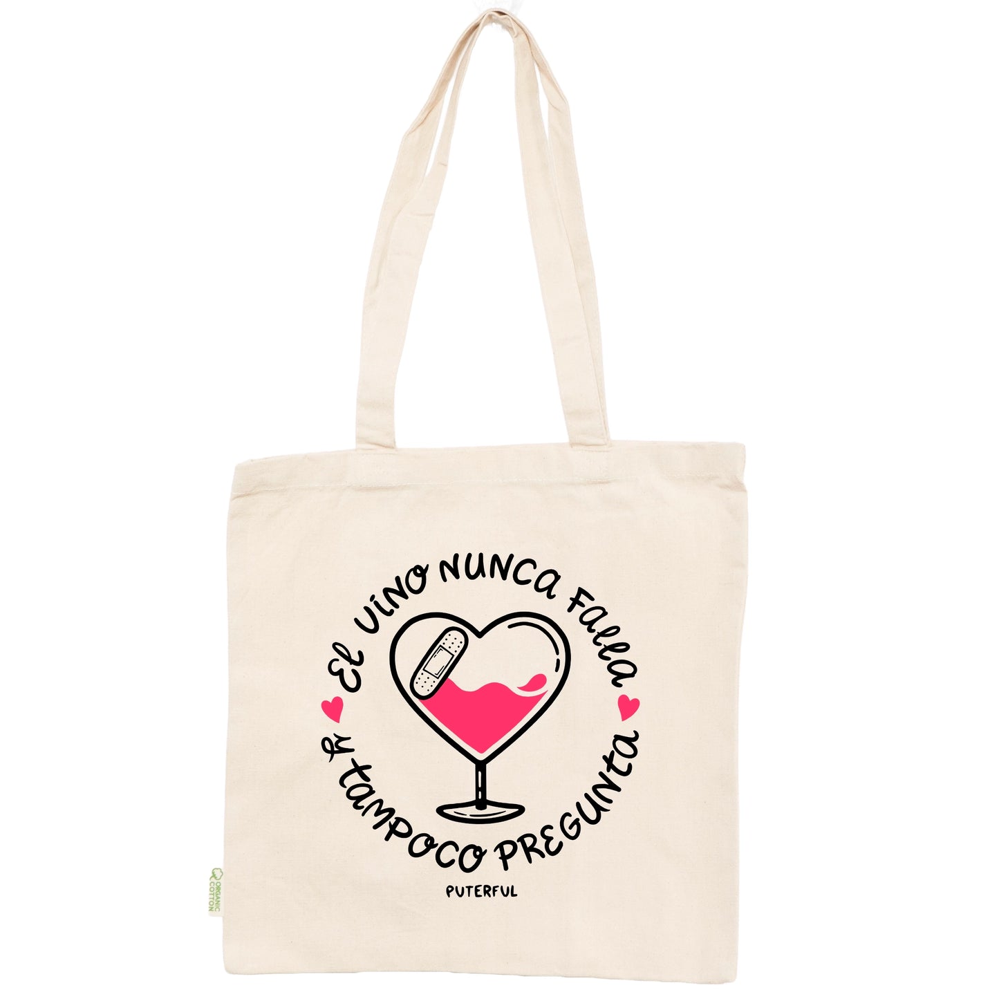 Tote bag Natural - El vino nunca falla
