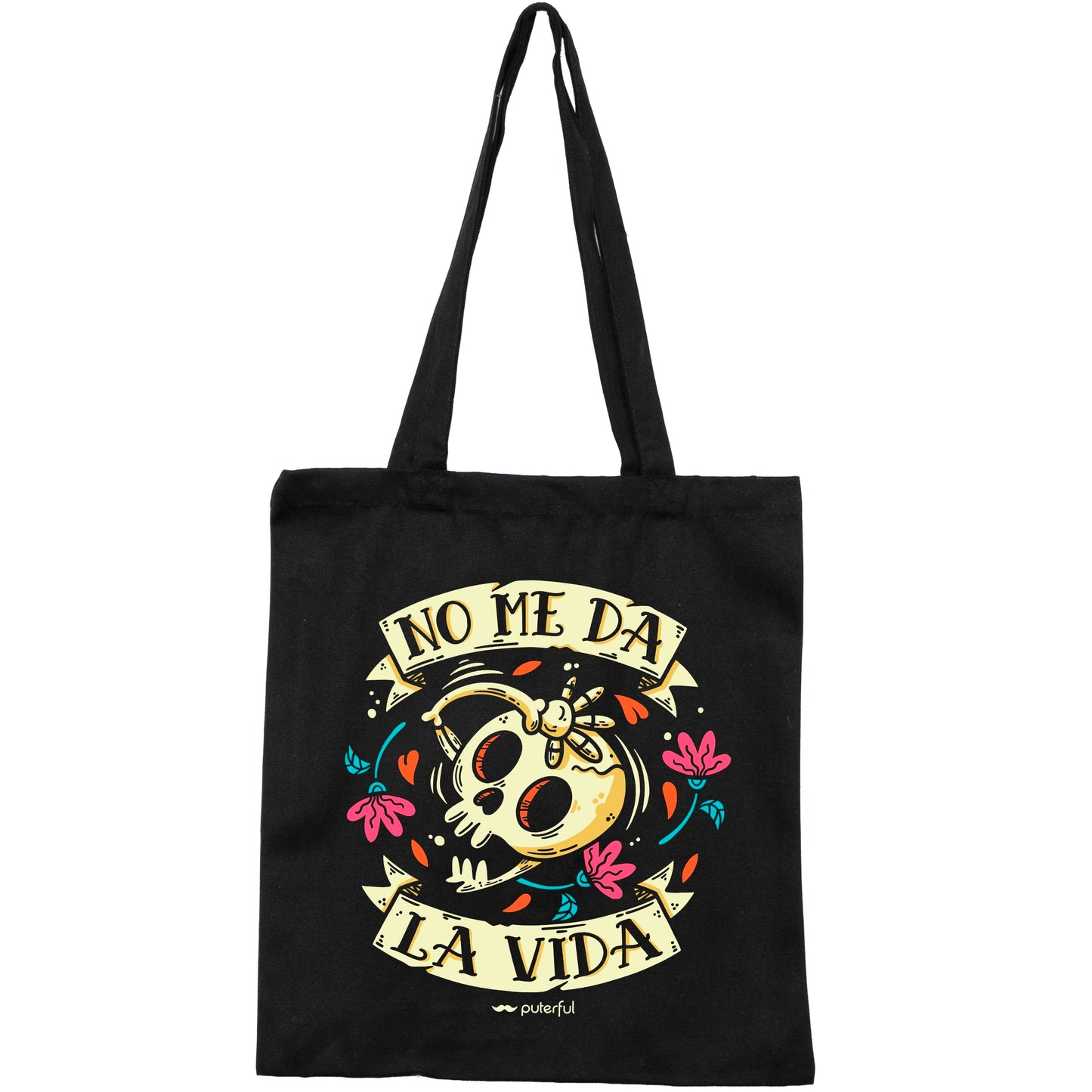 Tote Bag Negra - No me da la vida