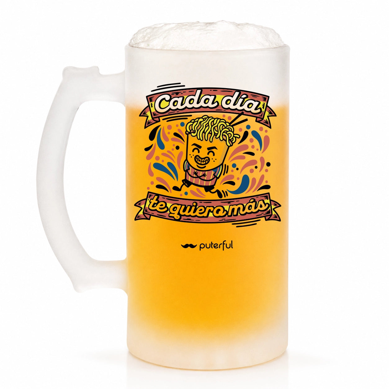 Jarra Cerveza 500ml – Cada día te quiero más