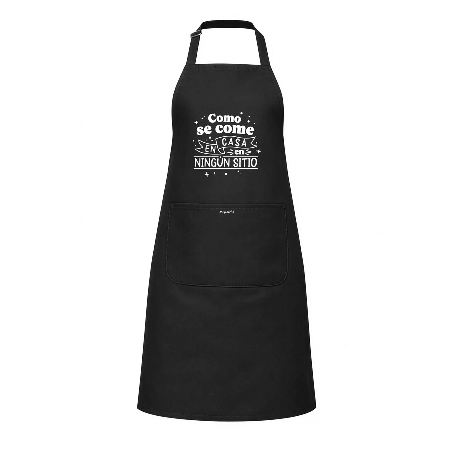Delantal unisex Negro - Como se come en casa
