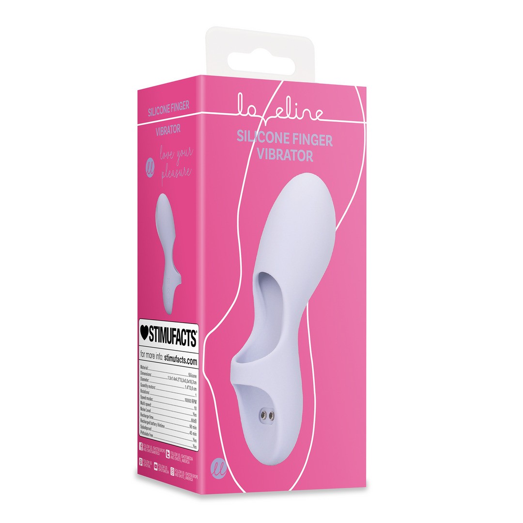 Loveline – Vibrador de Dedo de Silicona – Lavanda