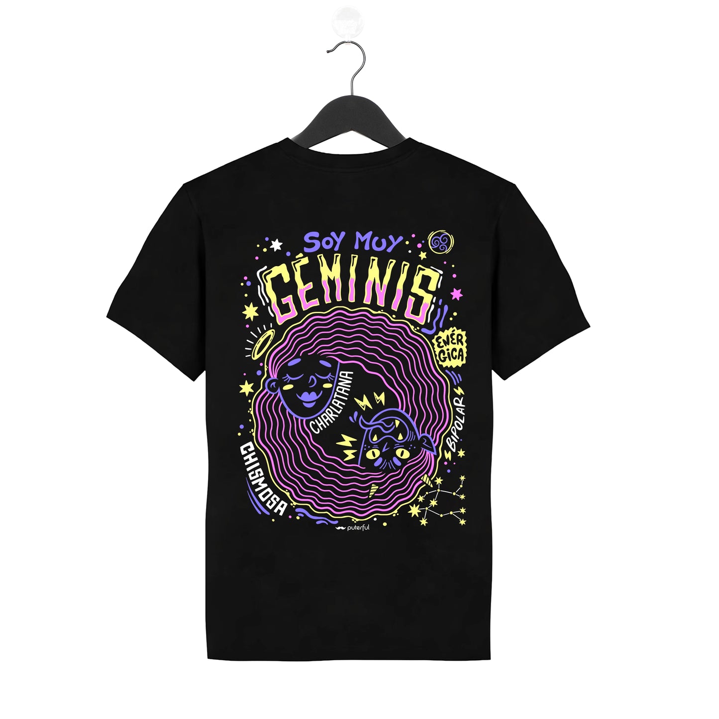 Camiseta PTFL Negra – ZODIACO Géminis