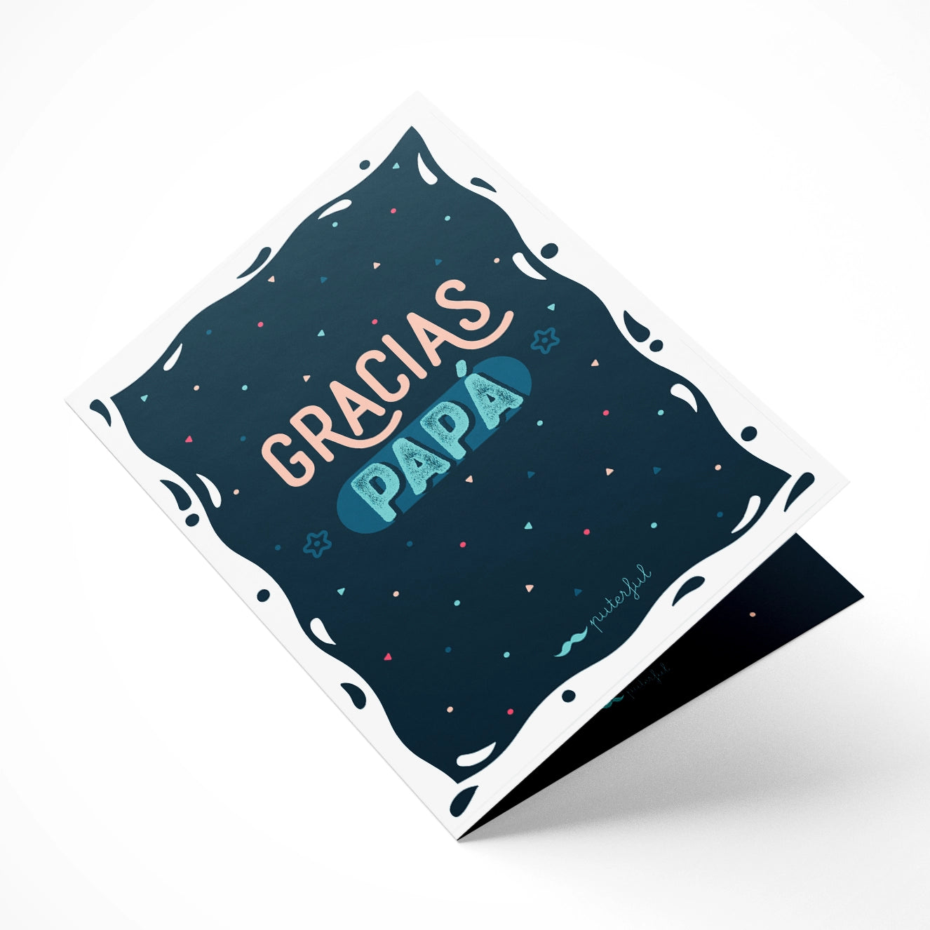Tarjeta - Gracias papá Azul Marino
