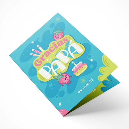 Tarjeta - Gracias papá Fresa