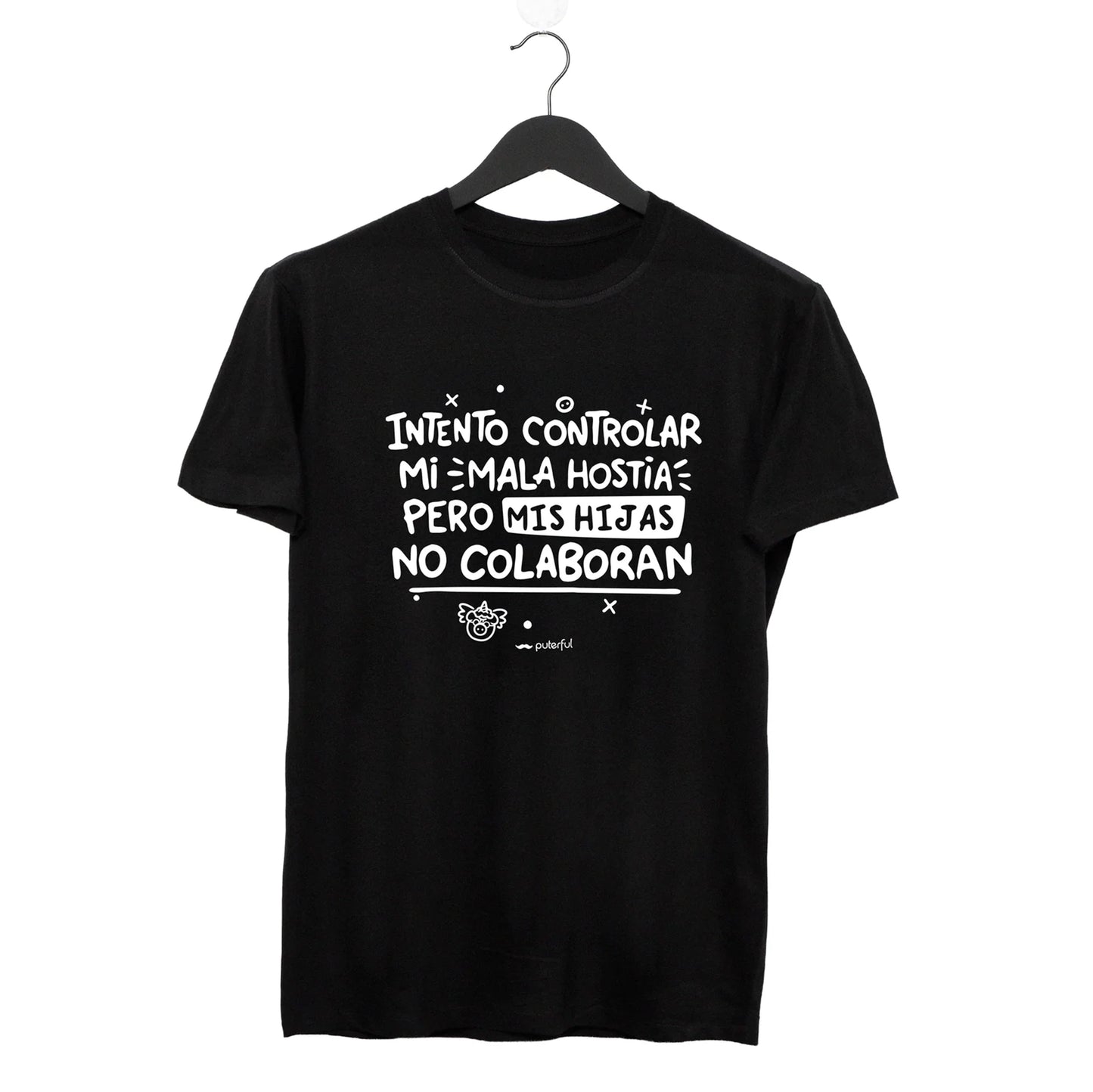 Camiseta Negra – Intento controlar mi mala hostia (Hijas)