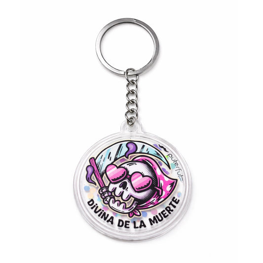 Llavero glitter Divina de la muerte