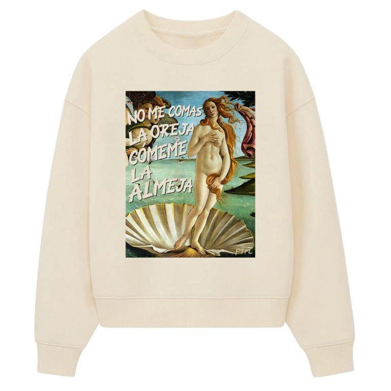 Sudadera Crema - ART No me comas la oreja