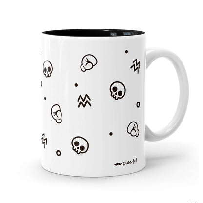 Taza Minimal – O te relajas o te parto la taza en la cabeza