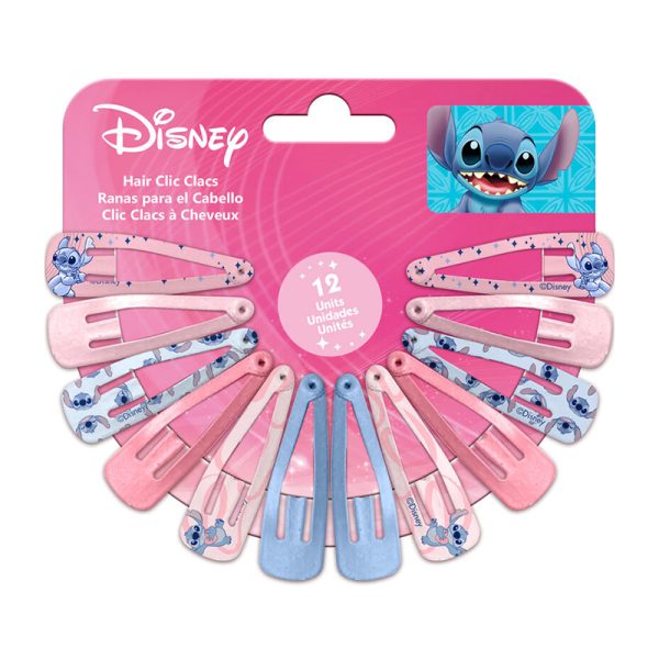 Set de 12 clip pelo - Stitch