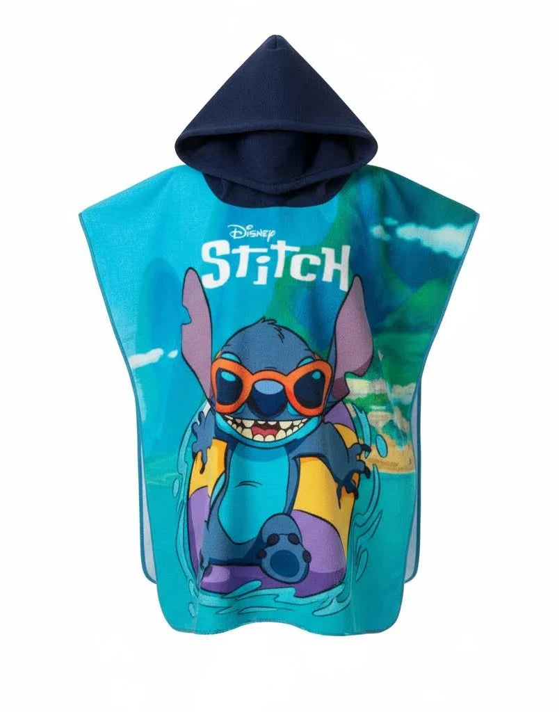 Poncho toalla Stitch microfibra