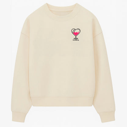 Sudadera Crema - El vino nunca falla