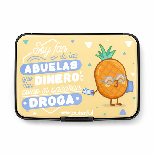 Tarjetero rígido - Soy fan de las abuelas