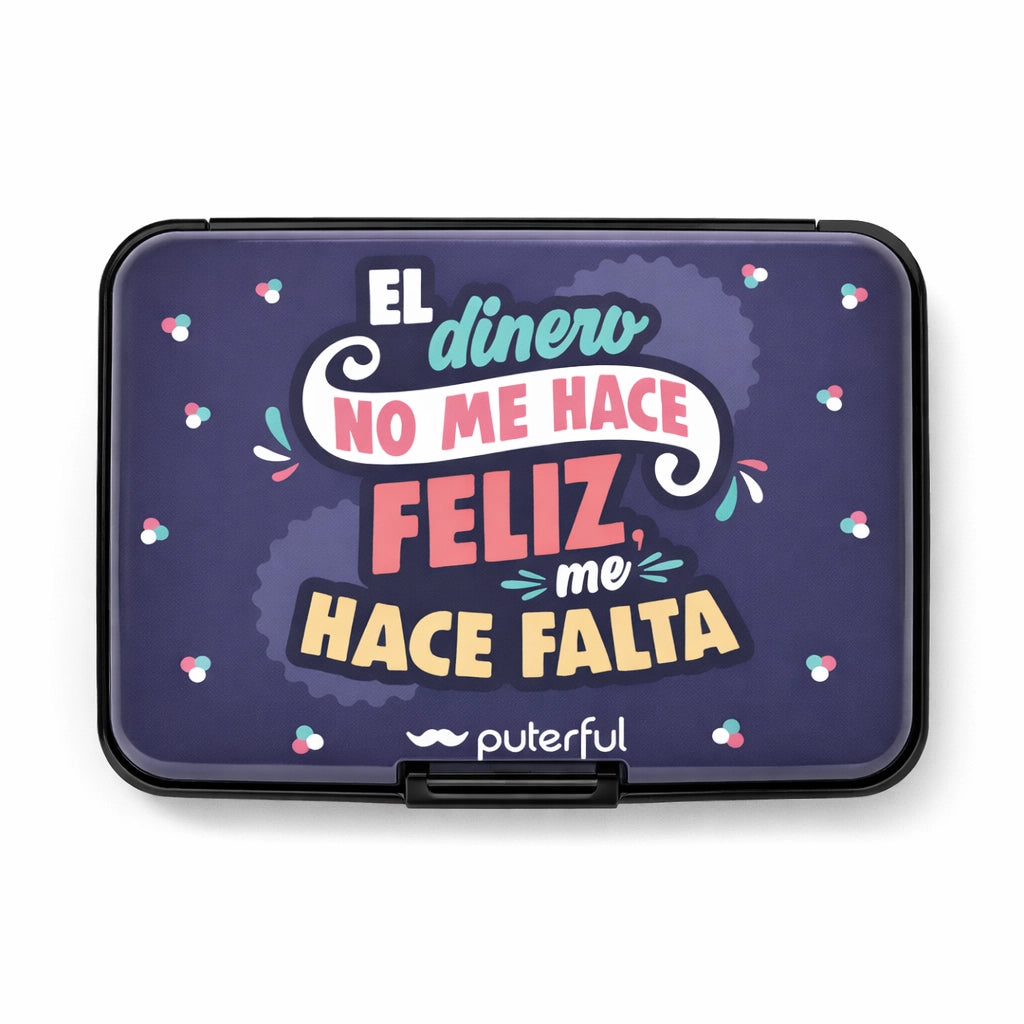 Tarjetero rígido - El dinero no me hace feliz