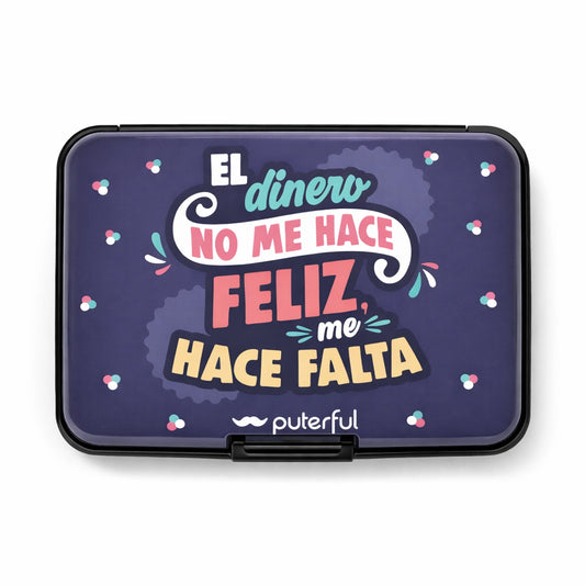 Tarjetero rígido - El dinero no me hace feliz