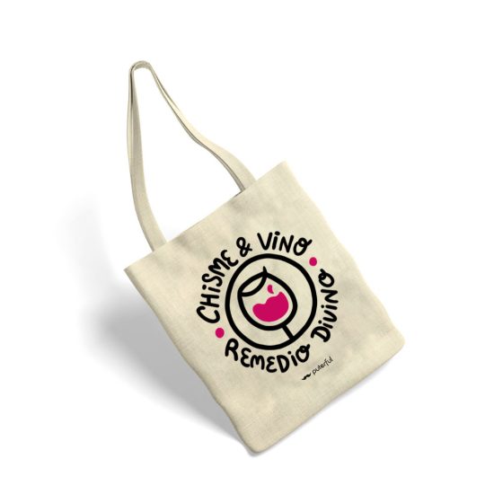 Bolsa de tela PTFL natural – Chisme y vino