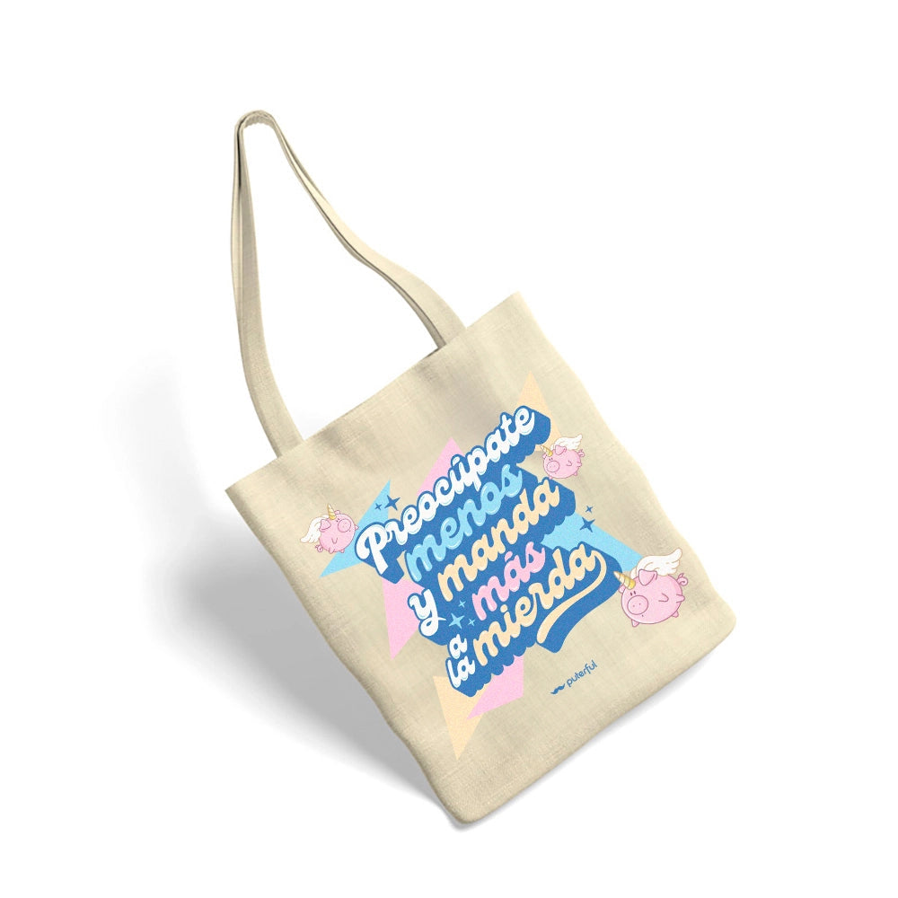 Bolsa de tela PTFL natural – Preocúpate menos