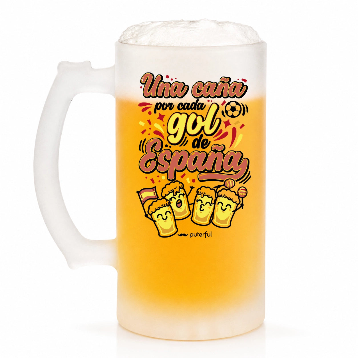 Jarra Cerveza 500ml – Una caña por cada gol de España